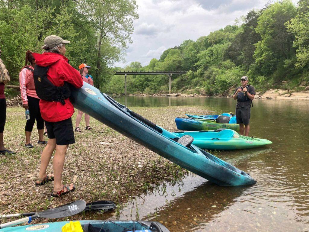 Learning to Empty a kayak